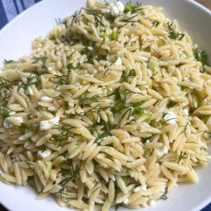 Greek Orzo Pasta Salad with Dill and Feta
