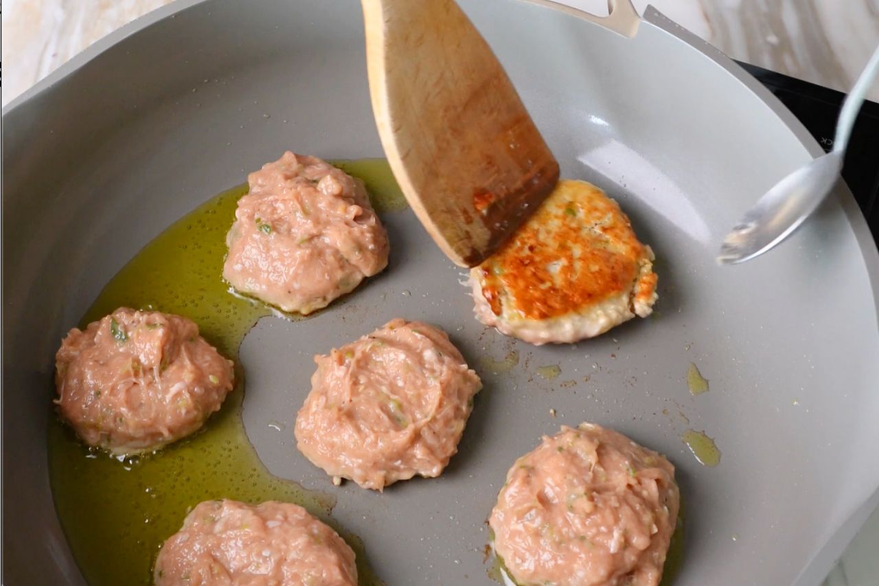 Tsukune on a pan