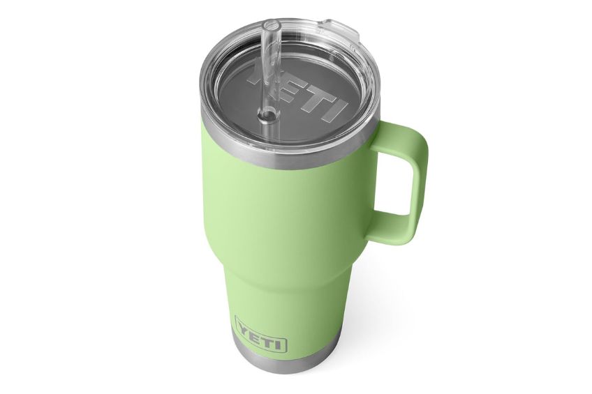 YETI Rambler 35 oz Straw Mug in lime green