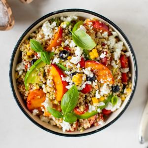 Grilled Peach and Quinoa Salad