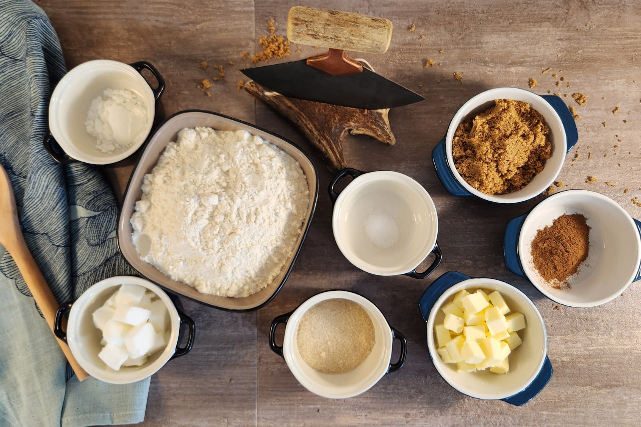 Cinnamon Roll Bannock prep