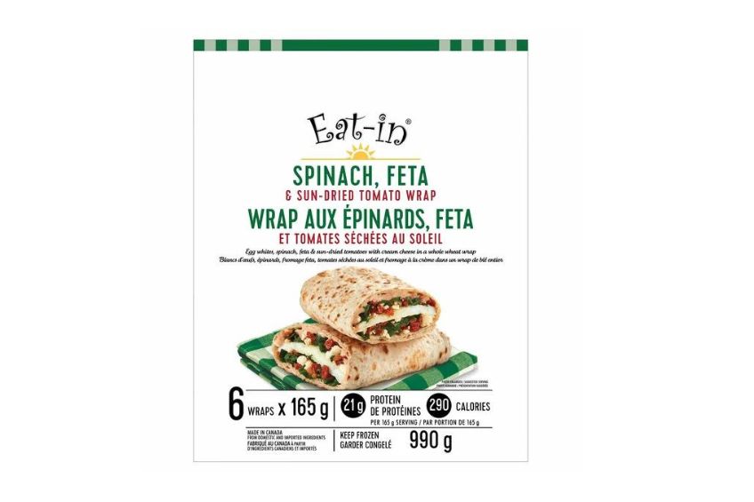 Product shot of Eat-in Spinach, Feta wrap