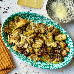 How to Make Air Fryer Cacio e Pepe Brussels Sprouts