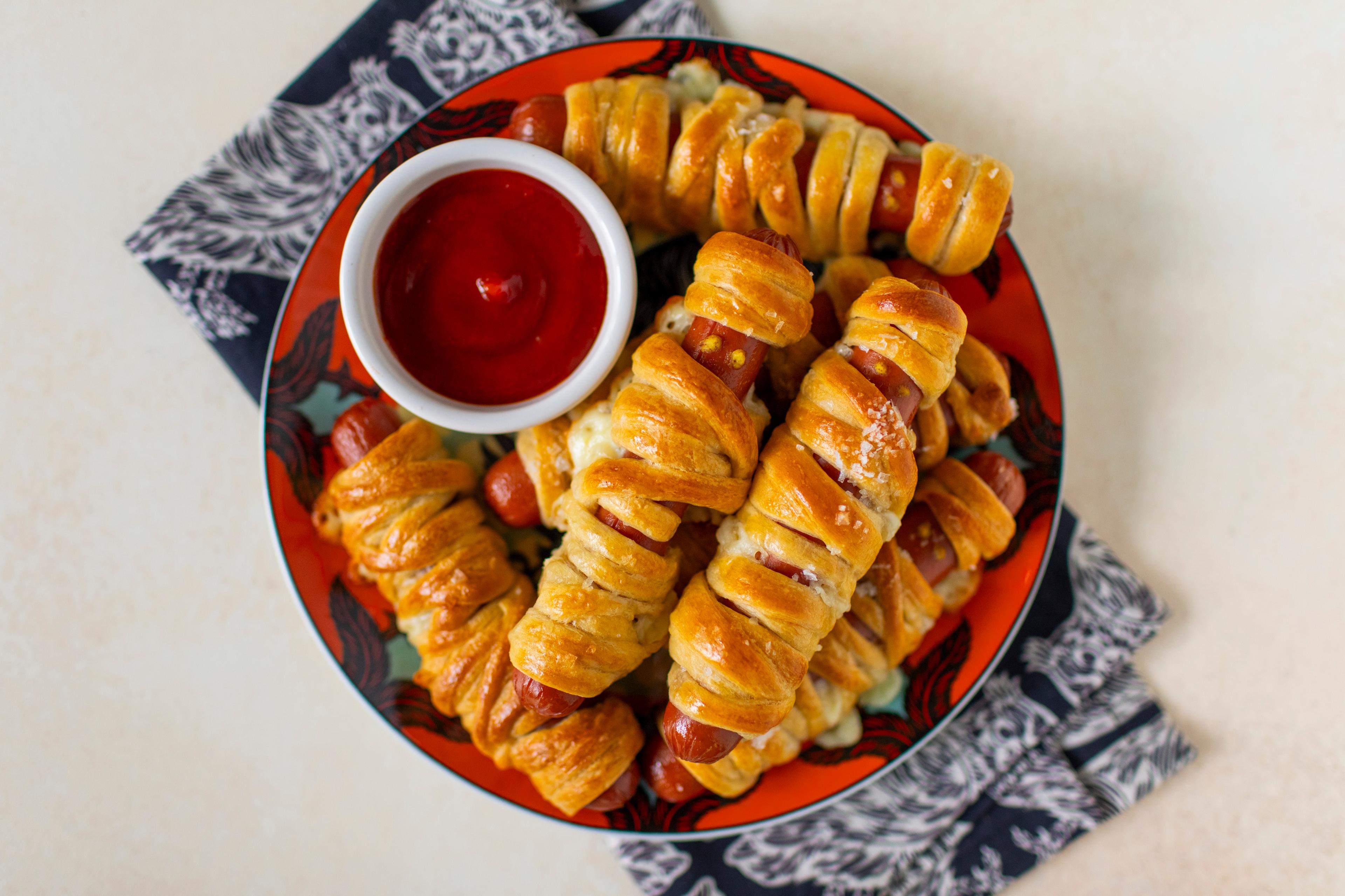 Mummy hot dogs AKA piggies in a blanket