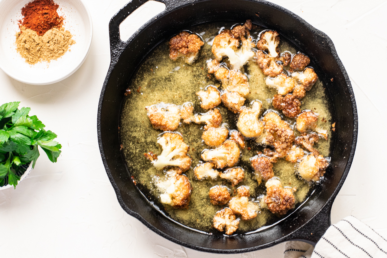 Frying Cauliflower