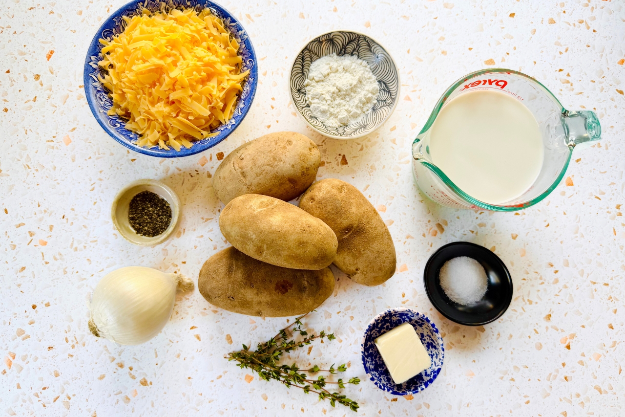 Ingredients for scalloped potatoes